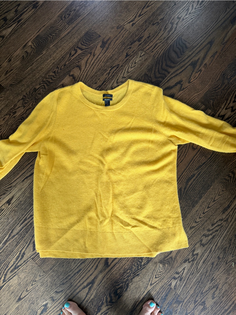 Halogen Mustard Crewneck Sweater